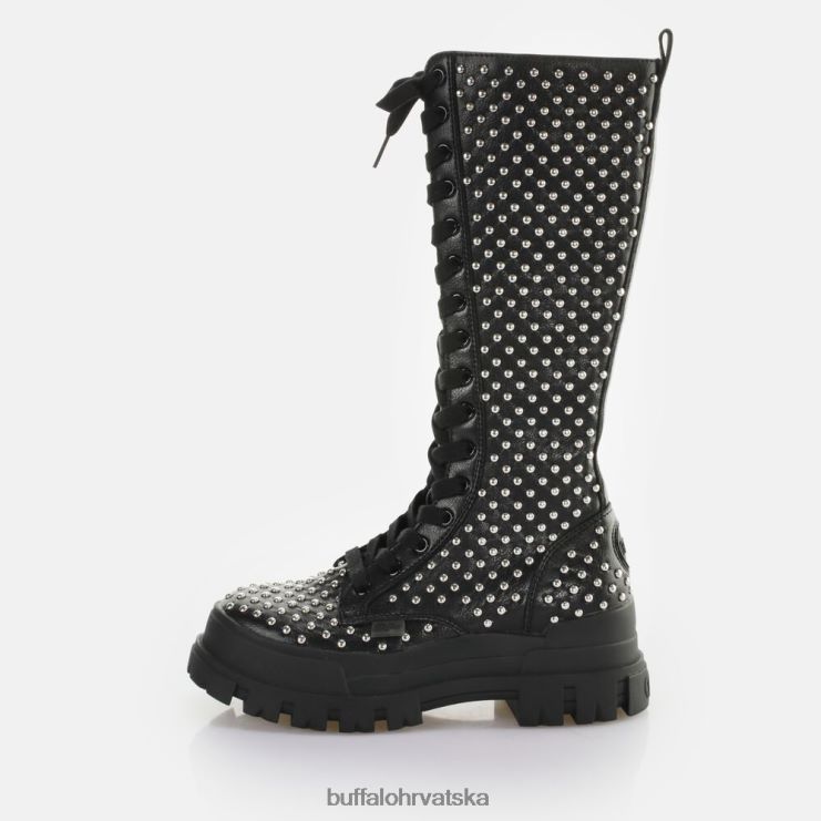 crno Buffalo aspha on pin laceup hi boot vegan |čizme TDD6T507
